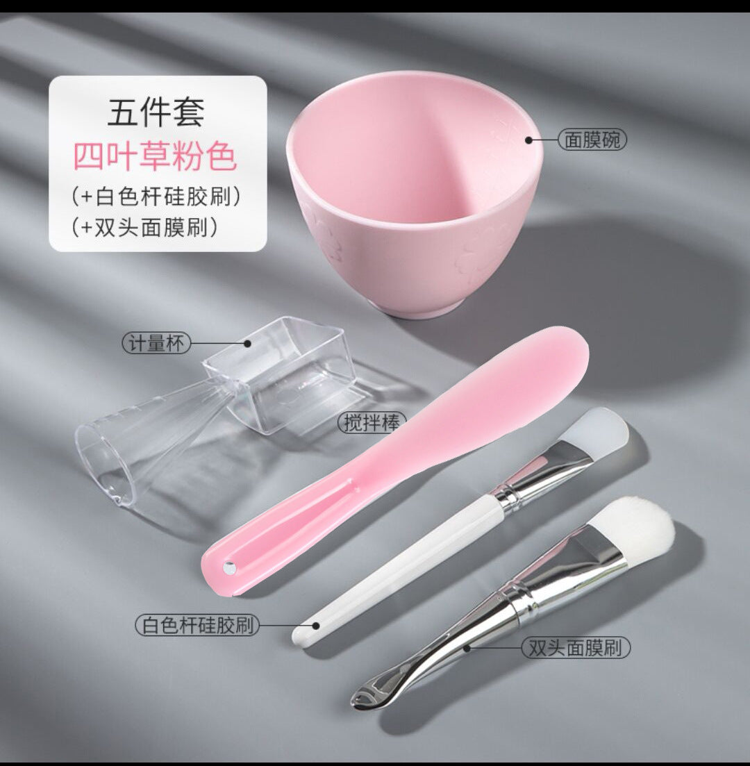 5pcs Face Set For Mask Mixing Bowl Girls Facial Skin Care Tools Kit Women Beauty Supplies Makeup Skin Care Makeup Supplies