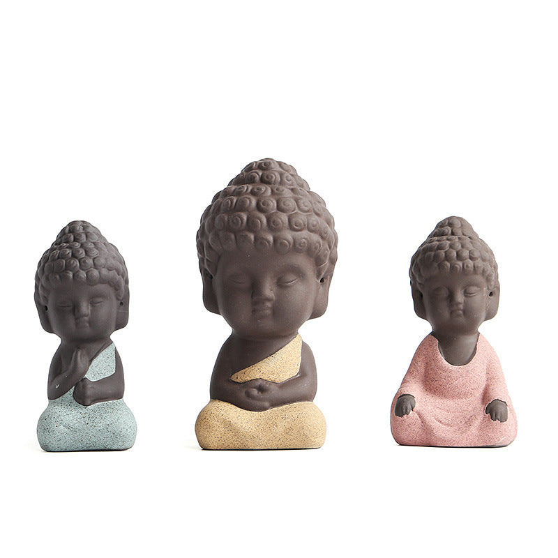 Little Monk Car Car Accessories Flower Pet Bonsai Accessories Fish Tank Landscaping