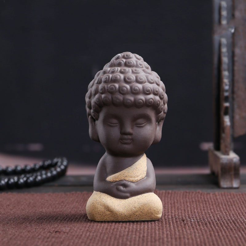 Little Monk Car Car Accessories Flower Pet Bonsai Accessories Fish Tank Landscaping
