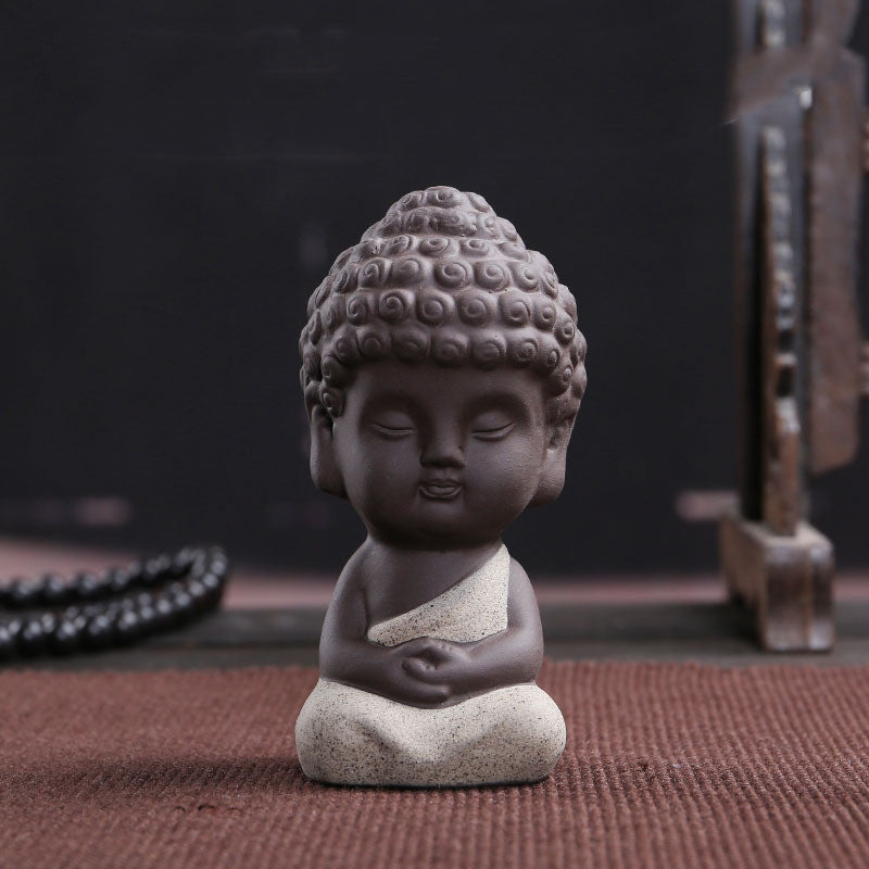 Little Monk Car Car Accessories Flower Pet Bonsai Accessories Fish Tank Landscaping