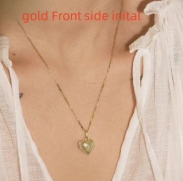 316L Stainless Steel Heart-shaped Smooth Pendant Necklace