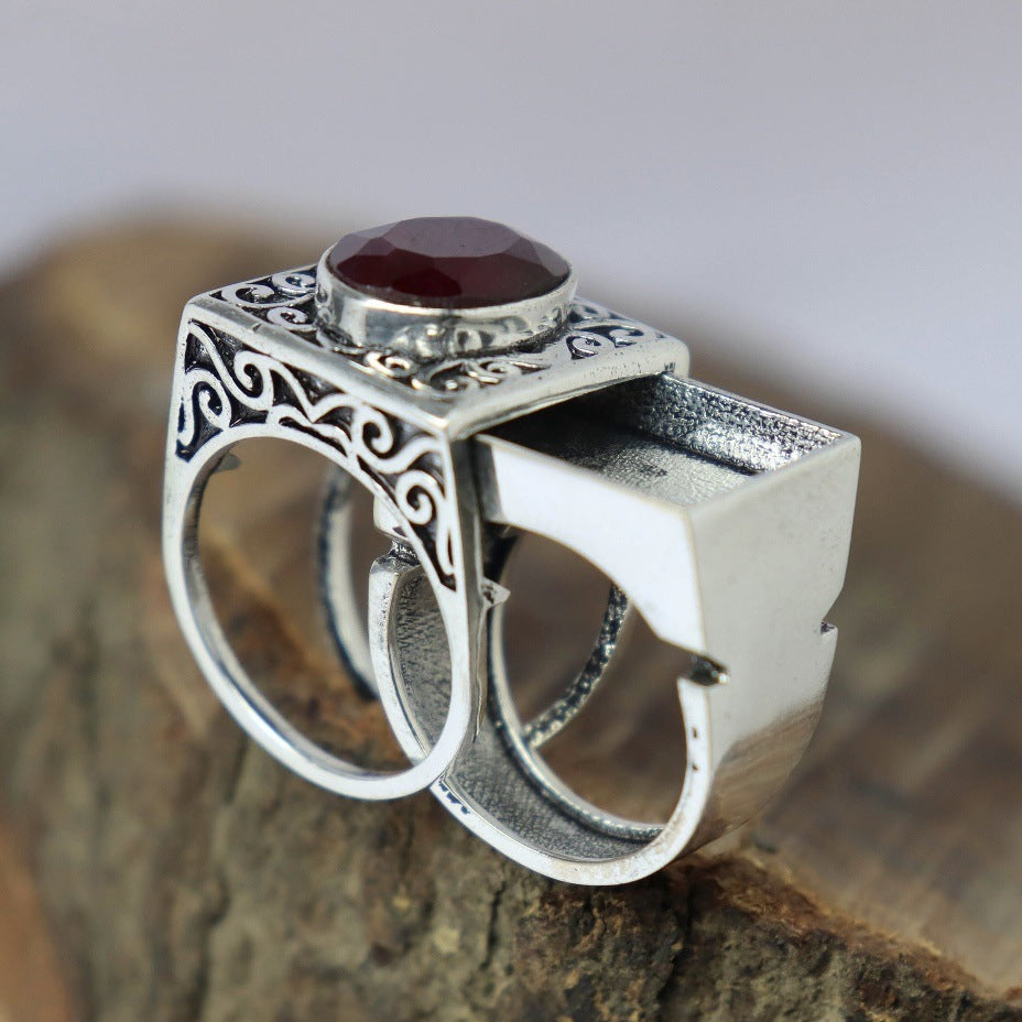 Retro Creative Fashion Pattern Two-piece Ring For Men