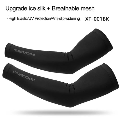 ROCKBROS Arm Sleeves Ice Silk Sports Cycling Arm Sleeves Cover Sun UV