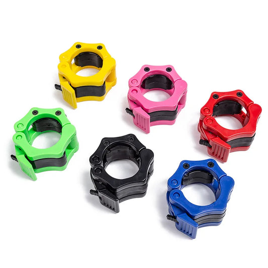 2.5CM 2pcs Barbell Clamps Spin Lock Collars Weight Bar Clips for