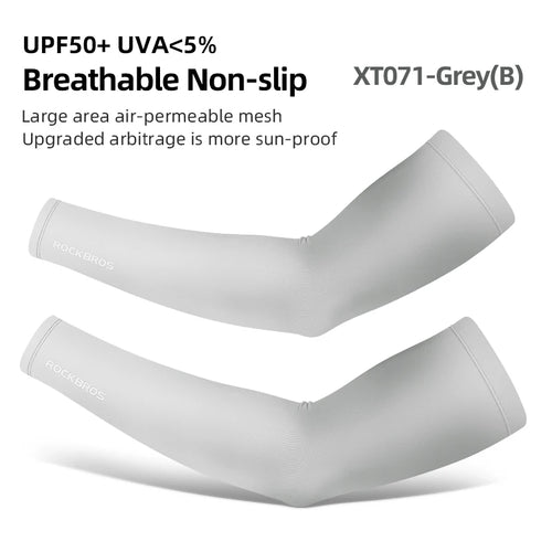 ROCKBROS Arm Sleeves Ice Silk Sports Cycling Arm Sleeves Cover Sun UV