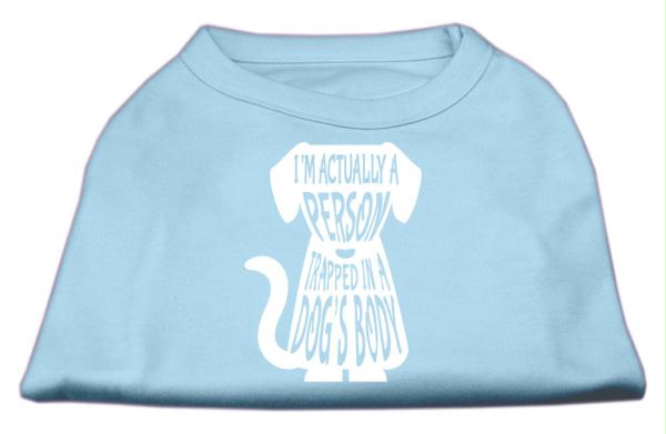 Mirage Pet Products 51-123 XSBBL Trapped Screen Print Shirt Baby Blue