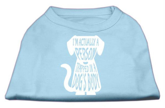Mirage Pet Products 51-123 XSBBL Trapped Screen Print Shirt Baby Blue